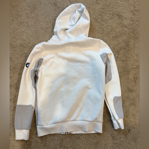 BMW Motorsport Puma White Hoodie with Black Accents - Picture 4 of 4